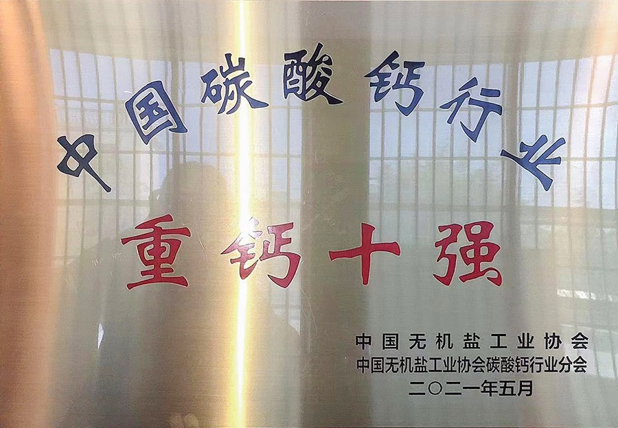 中国碳酸钙行业重钙十强